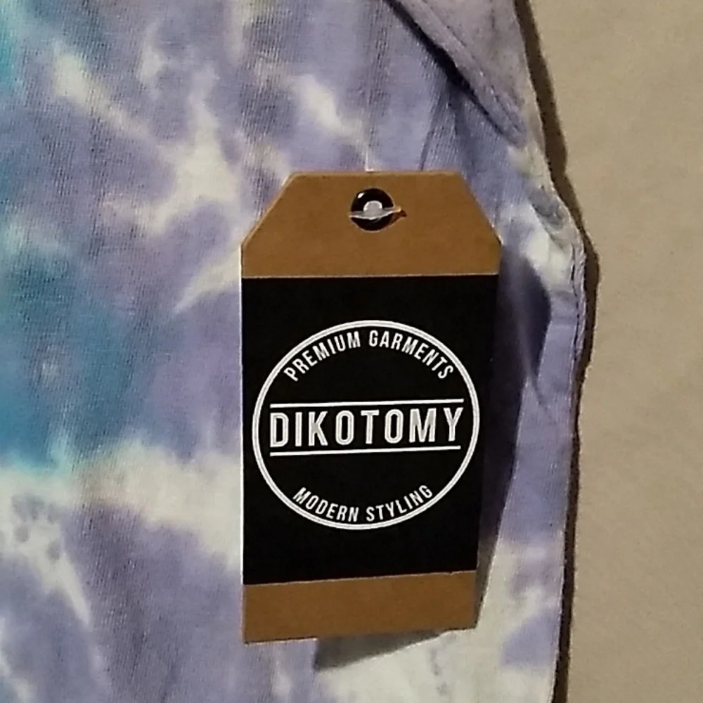 Dikotomy Men's Size Small Tank blue, purple, Peach FREE YOUR MIND mushroom - Picture 3 of 6